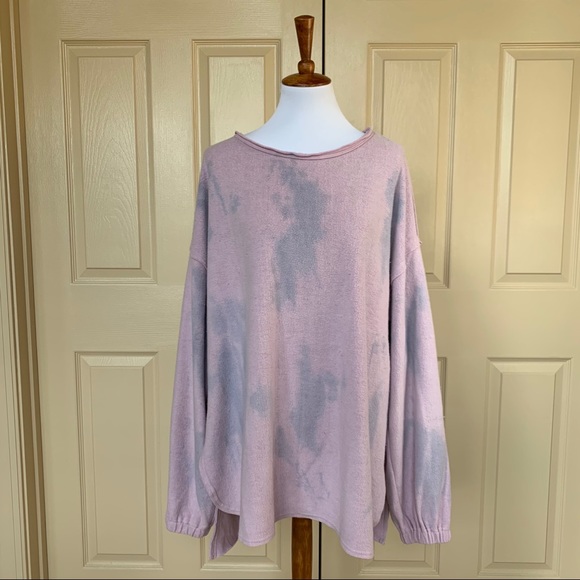 NWT Free People Someday Sweatshirt in Lilac Combo - Picture 3 of 9